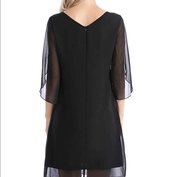 Black chiffon cocktail dress - Picture 3 of 6